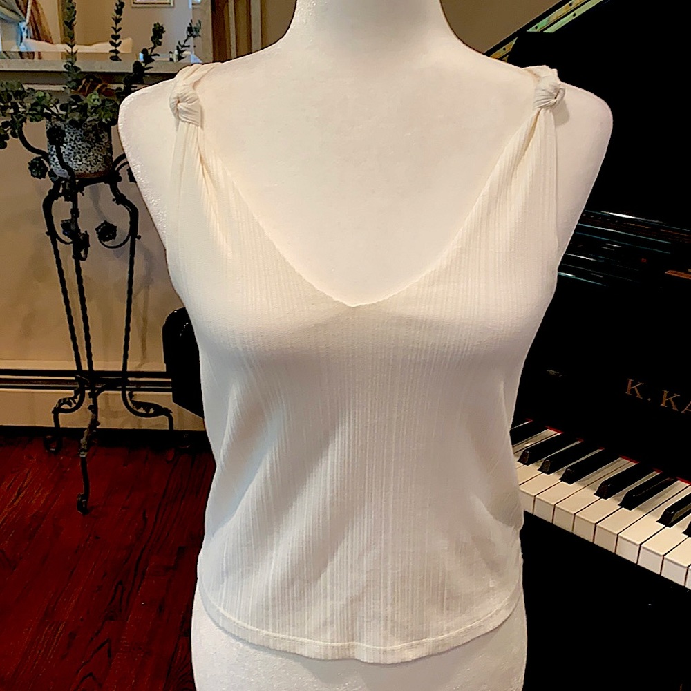 NWT Sleeveless Top with Twist Knot Detail